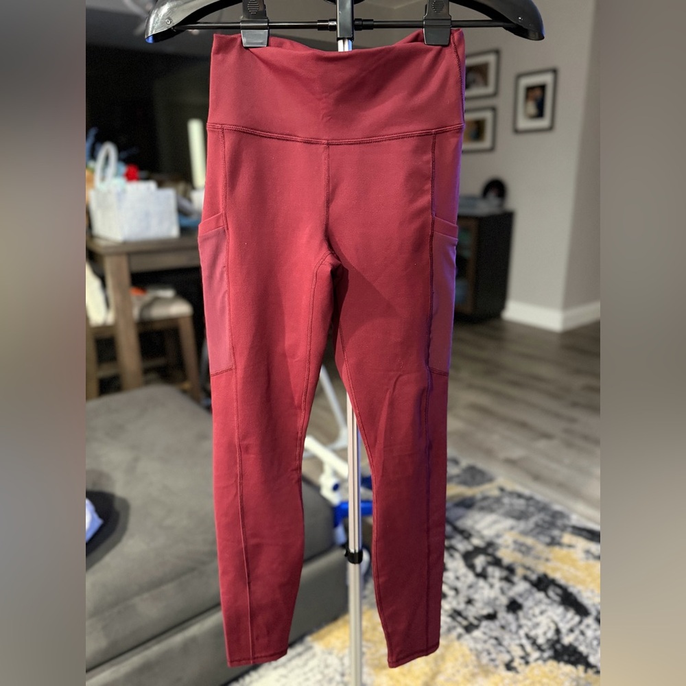 Fabletics PowerHold Deep Red Leggings